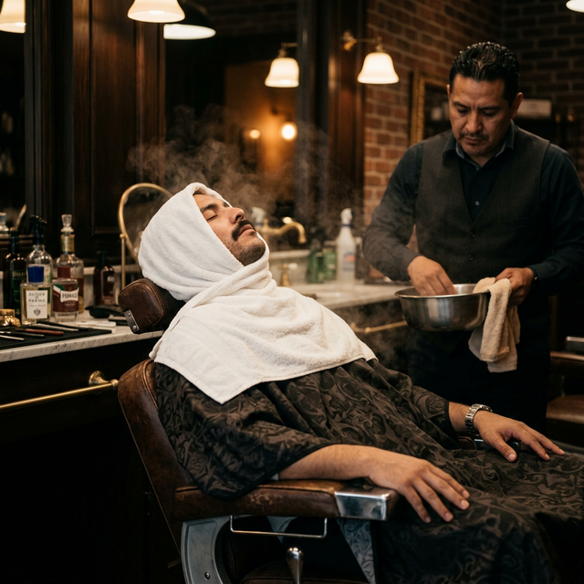 Mexican man spa treatment